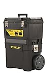 Stanley Rollende Werkstatt (47,3 x 30,2 x 62,7 cm, zwei seperat verwendbare Werkzeugboxen, robuster Kunststoff, zwei...