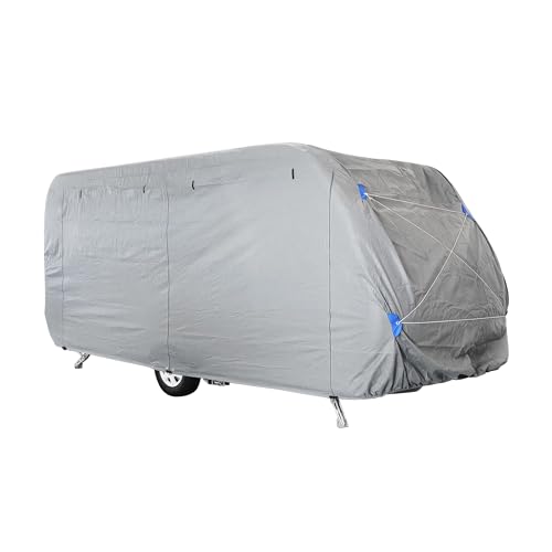 Wohnwagen Schutzhülle Gr.M – Premium Abdeckung 550x250x220 cm, 165g/m² – Optimaler Schutz vor Witterung, UV &...
