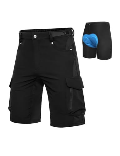 Cycorld MTB Hose Herren Fahrradhose mit Gepolstert, Schnelltrocknende MTB Shorts Herren Mountainbike Hose Baggy Bike...