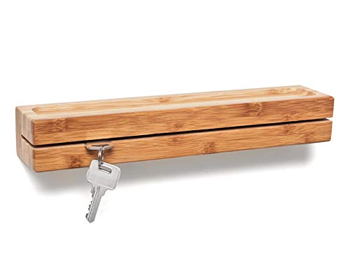 Perfectogar Schlüsselbrett Holz – stilvoller Schlüsselhalter mit Ablage – hochwertig verarbeitetes Schlüsselboard...