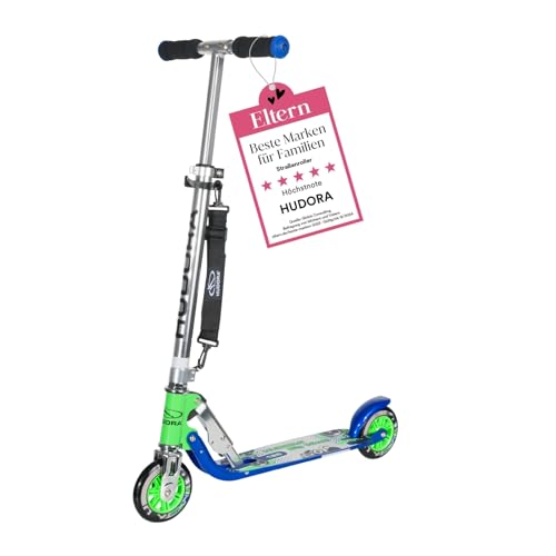 HUDORA BigWheel 125 Scooter - Sicherer & hochwertiger Aluminium-Roller für Kinder - Höhenverstellbarer &...