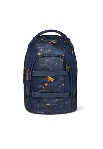 satch pack Schulrucksack ab 5. Klasse ergonomisch 30L Stauraum standfest Organisationstalent Urban Journey - Dunkelblau