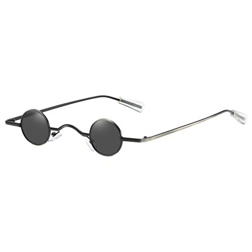 Julhold Sonnenbrille Leichte Unisex Brille Schutz Ultraleicht Mode Runde Form Damen Herren Hip Hop Sonnenbrille Brillen...