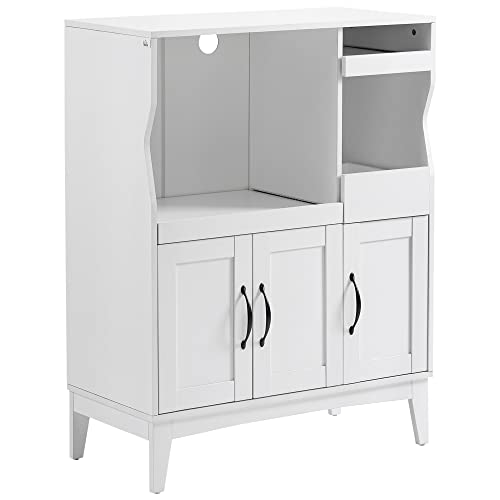 HOMCOM Küchenschrank Sideboard küchenmöbel mit ausklappbarer Ablage Aufbewahrungsschrank Schublade Schrank für...