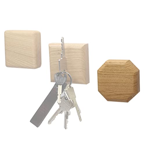 ASTREIN® | Magnetischer Schlüsselhalter | Messerhalter | Wandhalterung aus Holz | Eiche | Umzugsgeschenk |...