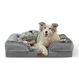 Bedsure orthopädisches Hundebett Ergonomisches Hundesofa - 89x63 cm Hundecouch mit eierförmiger Kistenschaum für...