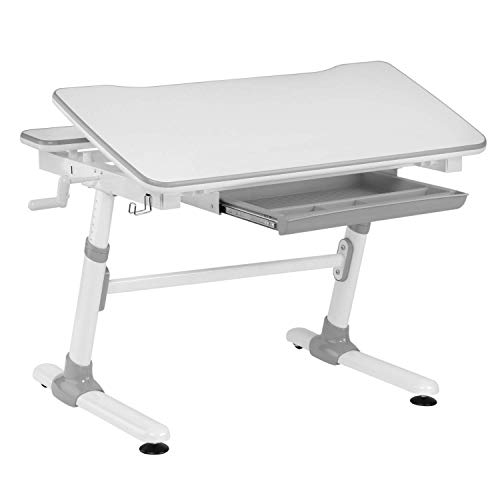HOKO® Ergo-Work-Table Study COMPAKT. Manuell höhenverstellbar Kinder-Schreibtisch mit Verstellbarer Tischplatte,...