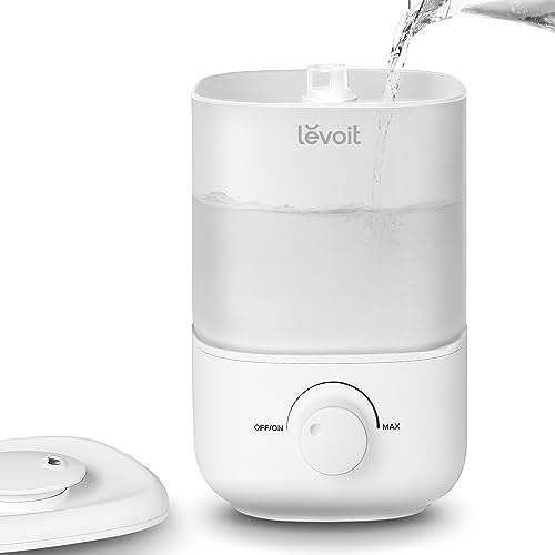 LEVOIT 2,5L Mini Luftbefeuchter bis 25H für Schlafzimmer Kinderzimmer, 26dB leise Top-Fill Humidifier für Baby...