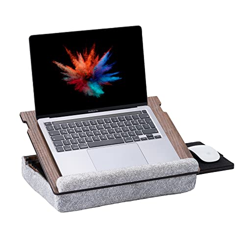 Vigo Wood Laptopkissen - Laptray mit Kissen, Laptop Tisch für Sofa, Lap Desk , Verstellbarer Ständer für Bett, , Tray...