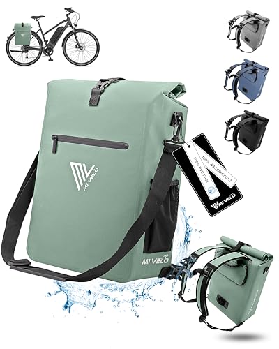 MIVELO Fahrradtasche für Gepäckträger - 3in1 Gepäckträgertasche Rucksack Umhängetasche - 100% wasserdicht und...