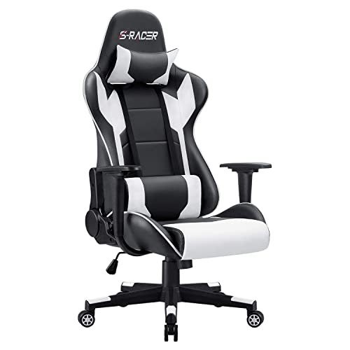 Homall Gaming Stuhl Bürostuhl Zocker Stuhl Ergonomischer Gamer Stuhl PC-Stuhl Racing Computerstuhl Höhenverstellbarer...