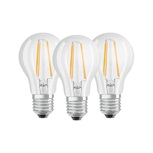Osram Lamps LED Base Classic A Lampe, in Kolbenform mit E27-Sockel, nicht dimmbar, Ersetzt 60 Watt, Filamentstil Klar,...