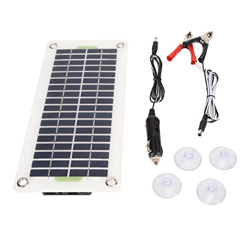 Focket Solarpanel-Autobatterie-Ladegerät mit 2 USB-Ausgängen, 30W 12V 24V tragbares wasserdichtes Solarpanel-Kit mit...
