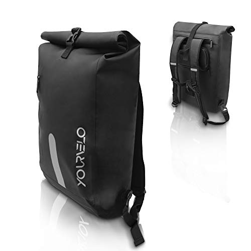 YourVelo - Fahrradtasche für Gepäckträger mit Laptopfach - 25L Volumen - 100% Wasserdicht - Schwarz - als...