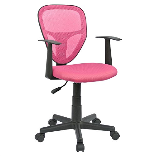 CARO-Möbel Schreibtischstuhl Kinderdrehstuhl Bürostuhl Drehstuhl Studio in pink rosa mit Armlehnen, höhenverstellbar