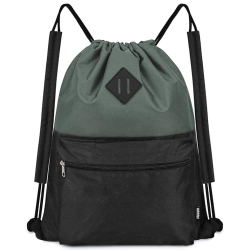 WANDF Kordelzug-Rucksack, Sport-Turnbeutel mit Nassfach, wasserabweisender Kordelzug, Cinch-Tasche für Damen und Herren...