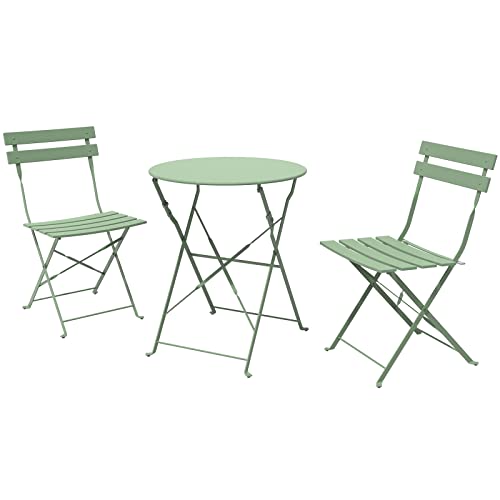 Grand patio Bistro Set 3-Teiliges, Gartenmöbel Set, Sitzgruppe 2 Stühle und 1 Tisch, Premium Stahl, Klappbar,...