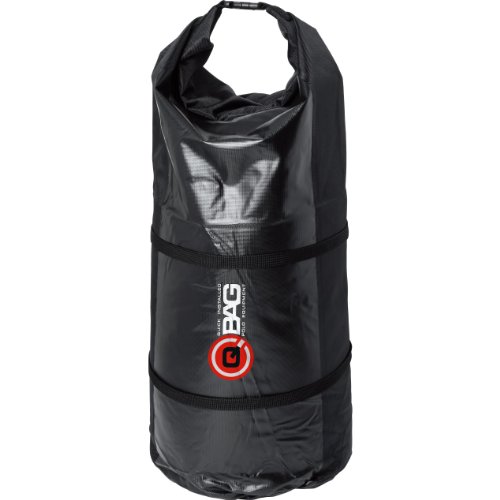 QBag Motorrad-Gepäck-Rolle - Wasserdicht, Reißfestes Nylon - Große Motorradtasche mit 50 Liter Stauraum - Schwarz