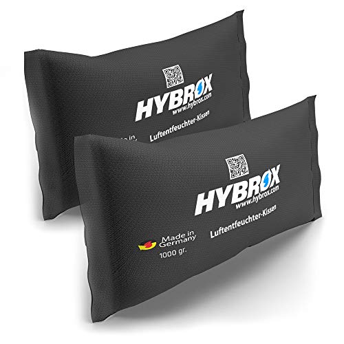 HYBROX Auto Luftentfeuchter Kissen - Wiederverwendbar, Entfeuchter, Autoentfeuchter (SPARSET 2x1000g)