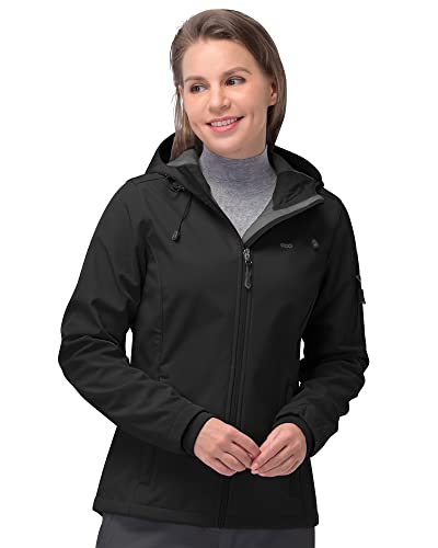 33,000ft Softshelljacke Damen Wasserdichte Atmungsaktive Warme Winterjacke Fleece Übergangsjacke Winddichte...