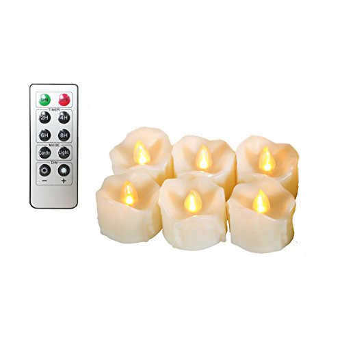 Erosway Flammenlose Kerzen, realistisch Flackernde LED Teelichter elektrische Kerzen, 300 Stunden Nonstop Leuchten mit...