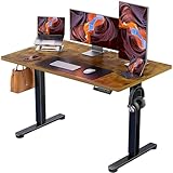 ErGear Höhenverstellbarer Schreibtisch 120 x 60cm Schreibtisch Höhenverstellbar Elektrisch Ergonomischer Steh-Sitz...