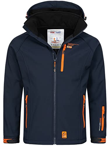 Geographical Norway Herbst Winter Jacke Softshell Jacke Windbreaker Übergangsjacke Regen Production H-H, Farbe:Navy,...