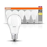 Osram Lamps LED Base Classic A Lampe, Sockel: E27, 2700 K, 8, 50 W, Ersatz für 60-W-Glühbirne, Warmweiß, 5 Stück...