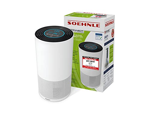 Soehnle Airfresh Clean Connect 500 mit Bluetooth Luftreiniger mit App-Anbindung, Air Purifier reinigt Partikel,...