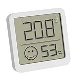 TFA Dostmann Digitales Mini Thermo-Hygrometer, 30.5053.02, Innentemperatur und Luftfeuchtigkeit, klein und handlich, zum...