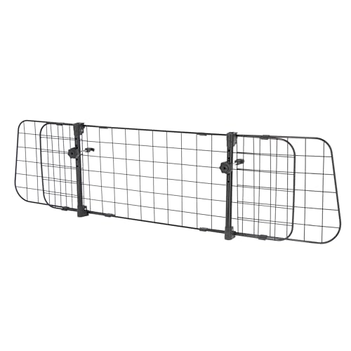 Kerbl Pet Pet Autoschutzgitter, 96-145x30 cm, Kofferraumtrenngitter für den sicheren Transport von Hunden im Auto,...