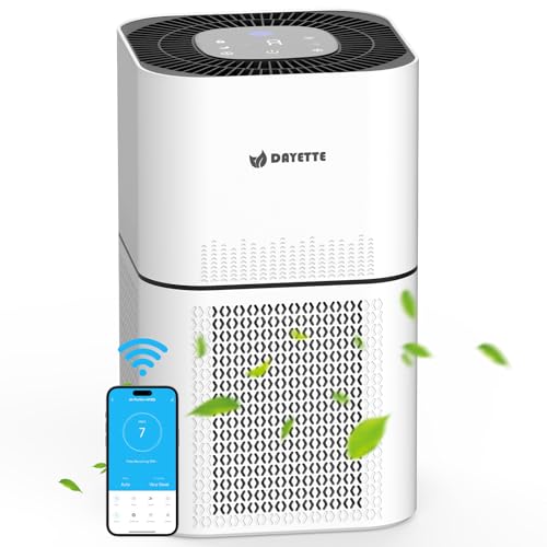 Multi-Zertifizierte Luftreiniger Allergiker mit WiFi/APP, CADR 300m³/h für 120㎡ Große Räume, Air Purifier mit...