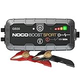 NOCO Boost Sport GB20, 500A UltraSafe Starthilfe, 12 Volt tragbares Lithium-Autobatterie-Starthilfe, Powerbank und Jump...