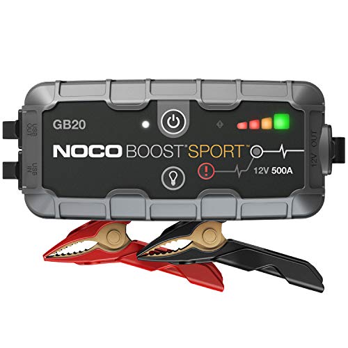 NOCO Boost Sport GB20, 500A UltraSafe Starthilfe, 12 Volt tragbares Lithium-Autobatterie-Starthilfe, Powerbank und Jump...