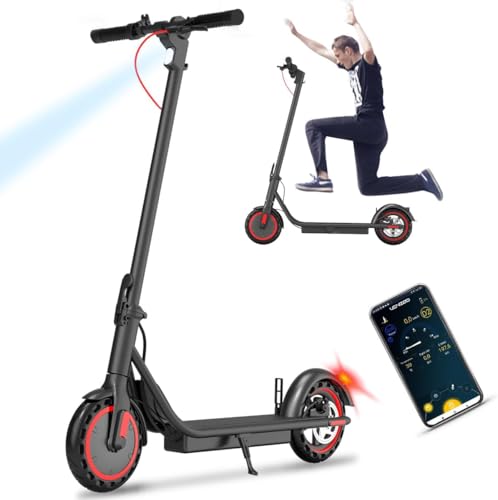 E Scooter mit Straßenzulassung 350W Motor,25-30km Reichweite,8.5' Wabenreifen Elektroroller Belastung LED bis 120kg...