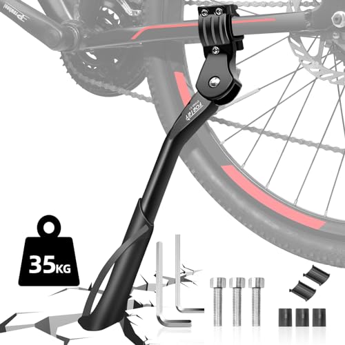 FORTRY Fahrradständer, Höhenverstellbar Universal Seitenständer 24-29 Zoll, Fahrrad Ständerfuß, Rutschfester...