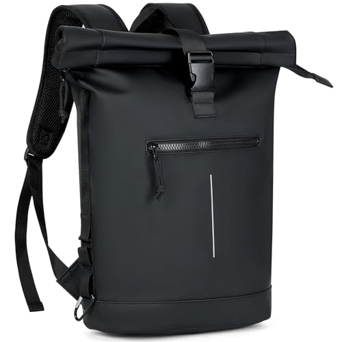 Lekeinchi Rolltop Rucksack Wasserdicht für Damen & Herren, Großer Laptop Rucksack mit Computerfach für 17 Zoll...