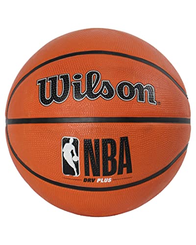 Wilson NBA DRV Plus Outdoor Basketball Ball (7, Orange)