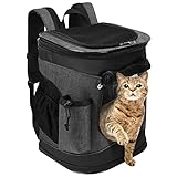 Kritter Planet Haustier-Rucksack mit Mesh-Fenster, atmungsaktive und Faltbare Hundetasche für Hunde und Katzen,...