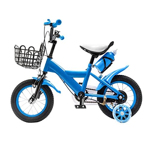 Cutycaty Kinderfahrrad 12 Zoll Fahrrad für Kinder Junge Mädchen Kinderrad mit Stützräder und Korb Kinder Fahrrad ab...