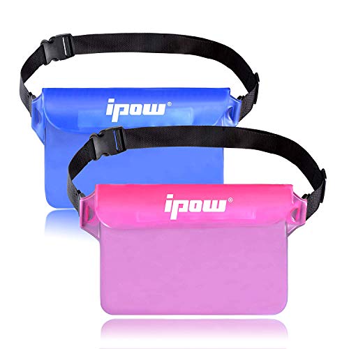 ipow 2 Pack wasserdichte Tasche Beutel Unterwassertasche Bauchtasche vollkommen für iPhone, Handy, Kamera, iPad,...
