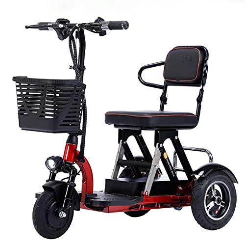 Mobilitätsroller mit 3 Rädern, zusammenklappbarer Mobilitätsroller, Leichter Reise-Mobilitätsroller mit Ladegerät...