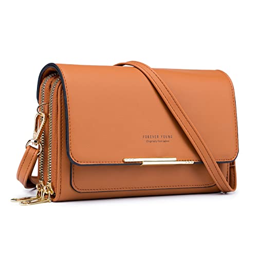 Roulens Klein Handy Umhängetasche,Damen Kleine Umhängetasche,PU Leder Crossbody Schultertasche Reisepass Handytasche...