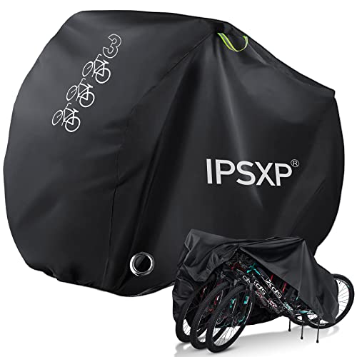 IPSXP Fahrradabdeckung Wasserdicht,Schwergewicht 210D Oxford Abdeckungen Wasserdicht,Fahrradschutzhülle Fahrradträger...