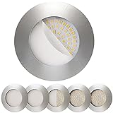 Scandinavian home 6er Set LED Einbaustrahler 60mm - 70mm I Badezimmer geeignet I warmweiß 230V CRI 90 4,8W 450lm 3000K...