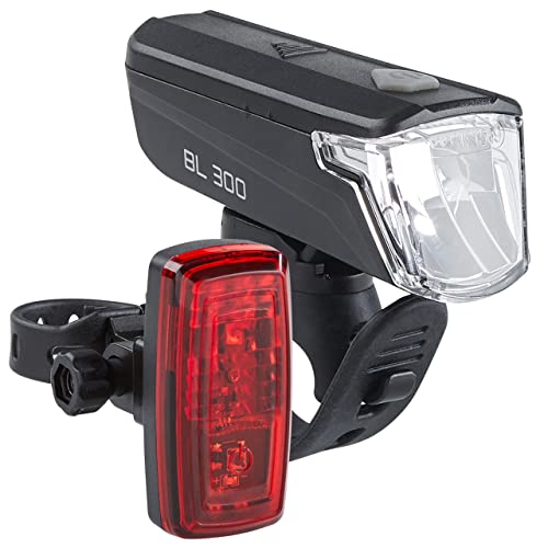 Büchel Fahrradlicht - BL 300 I StVZO zugelassen I Bis zu 13h Leuchtdauer I 30/15 LUX Leuchtstärke - Inkl. Batterien I...