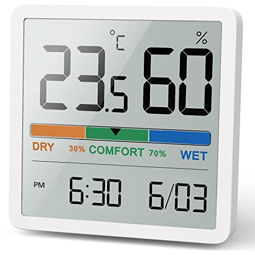 NOKLEAD Digitales Thermo-Hygrometer, Tragbares Thermometer Hygrometer Innen mit hohen Genauigkeit, Temperatur und...