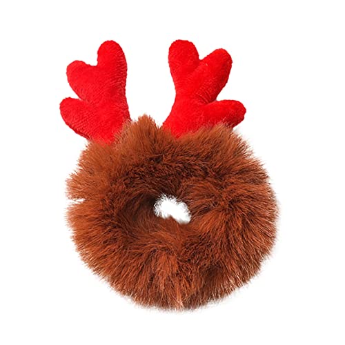 Weihnachten Cartoon flauschiges rotes Haarband großes Haarband dickes langes Haar verwenden nahtlosen elastischen...
