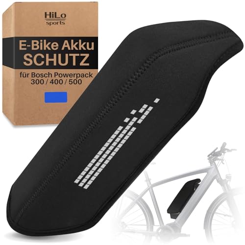 HiLo sports E-Bike Akku Schutzhülle - [Für Bosch Powerpack] - Schützt vor Kälte und Schmutz - Neopren Bosch...