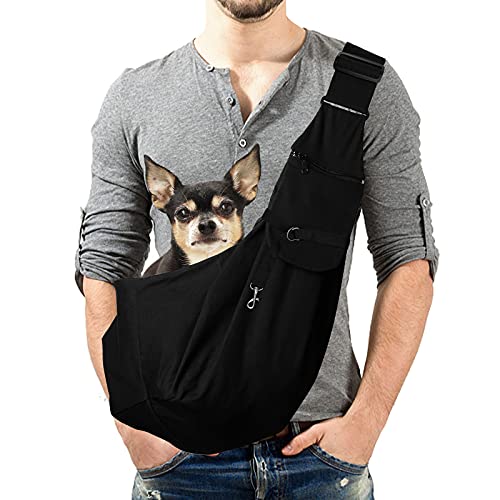 Lyneun Hundetragetasche Haustier Verstellbare Umhängetasche Transporttasche für Haustiere,Atmungsaktive...
